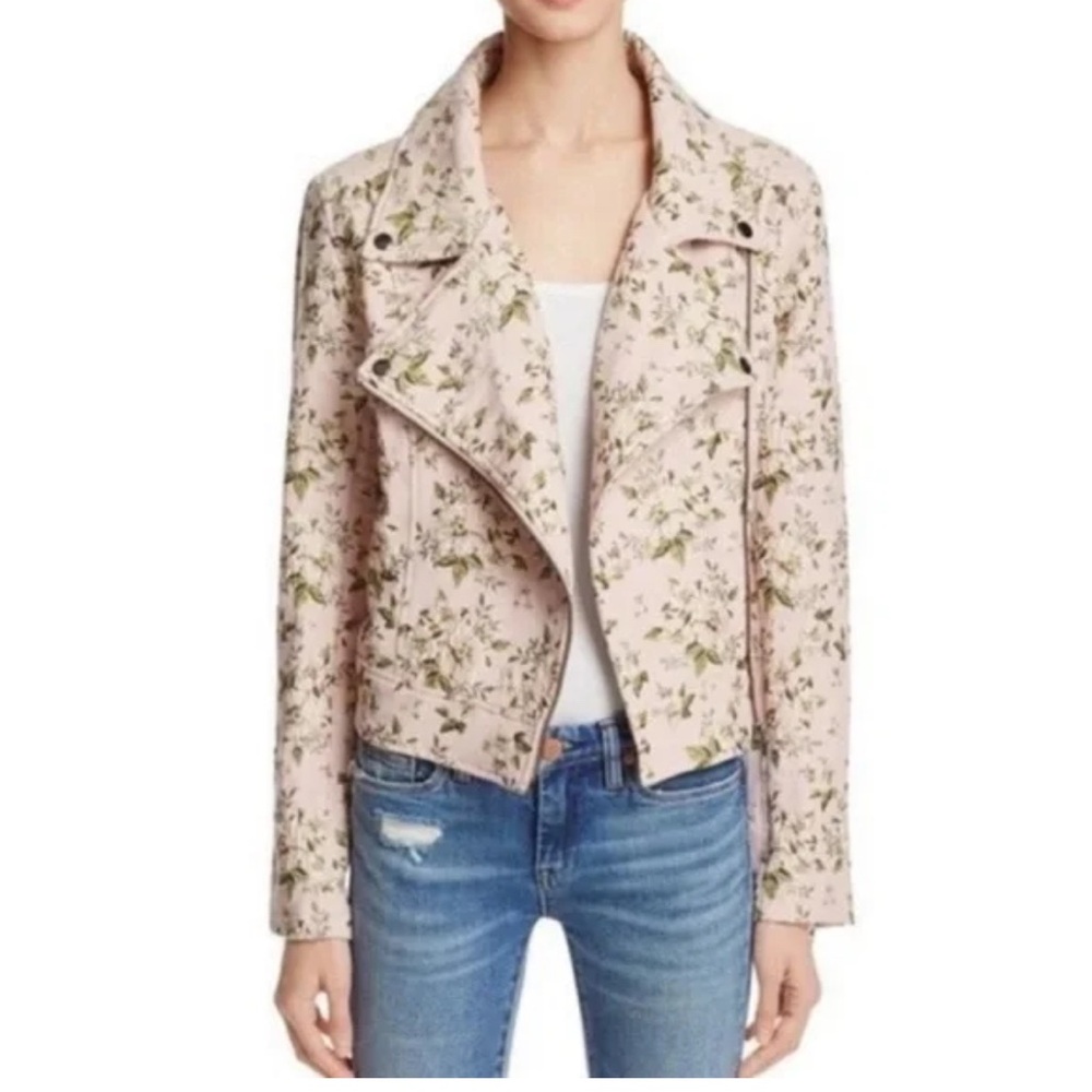 Floral Pink Women's Biker Jacket